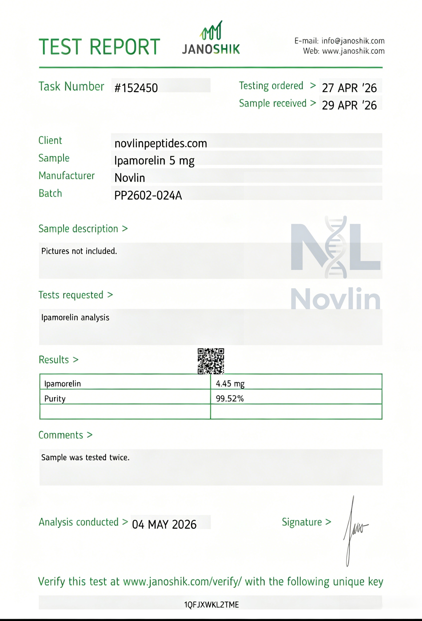 COA Certificate 16